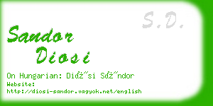 sandor diosi business card