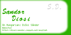 sandor diosi business card